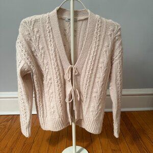 Madewell, Beige, XS, Tie Front Cardigan